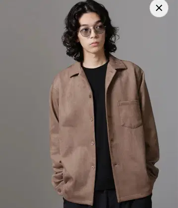 나노 유니버스 nano univers 페이크 스웨이드 셔츠 모카