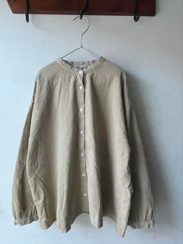 SUN VALLEY .코듀로이 스탠드 카라 셔츠