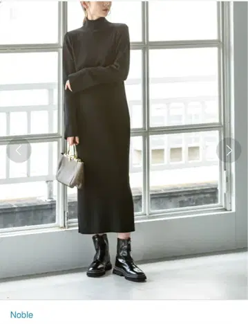 [ 새상품 ] NOBLE 총침 I라인 니트 원피스