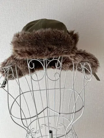 올리브 그린 플라이트 캡 귀도리 포함