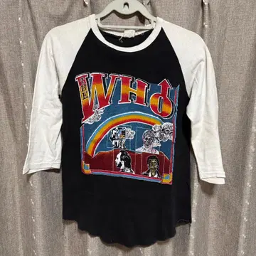 y122710 THE WHO 밴딩T셔츠 빈티지 블랙 레어 L