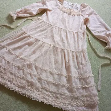 PINKHOUSE 튤 도트 왕관 클랜 열쇠 고양이 무늬 프릴 원피스