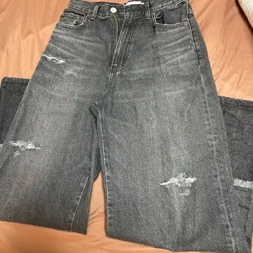 AZUL by MOUSSY 다크 그레이 스트레이트 데님 M