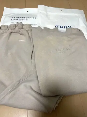 TENTIAL BAKUNE 맨투맨 우먼 상하의 세트 M Greige