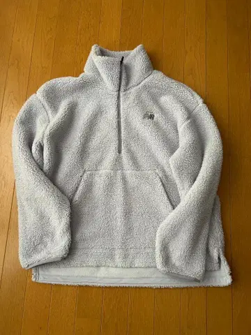 뉴발란스 플리스 자켓 M 화이트 퍼플