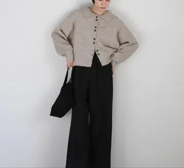 미사용 셀렉트 모카 버튼업 폴로 가디건