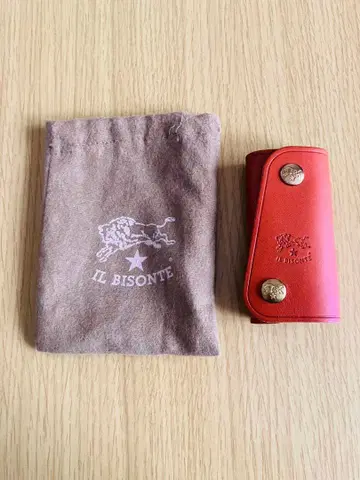 IL BISONTE 가죽 키케이스 오렌지