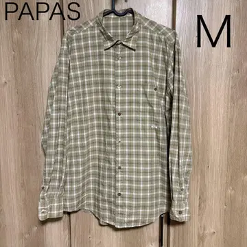 PAPAS 체크 무늬 셔츠 M