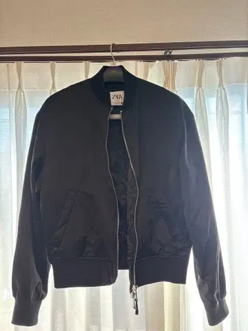 블랙 봄버 자켓 집업