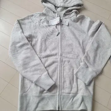 그레이 풀 집업 후드티 S