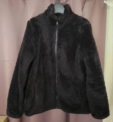 블랙 플리스 자켓 하이넥