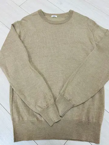 IENA 베이지 크루넥 니트 긴팔