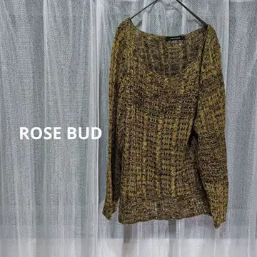 ROSE BUD 로즈버드 긴팔 메쉬 니트 스웨터