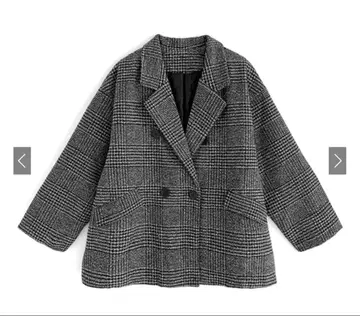그레일 글렌체크 트위드 자켓[at2131] 그레이