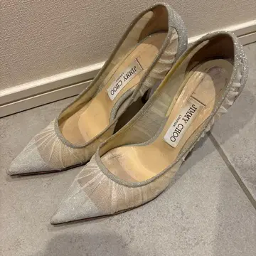 JIMMY CHOO 하이힐 펌프스 크림/실버