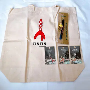 땡땡의 모험 스트랩 토트백 지퍼 참