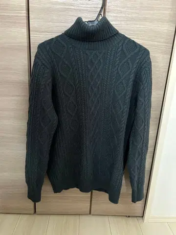 [새상품급] SHIPS 케이블 니트 터틀넥 L 사이즈