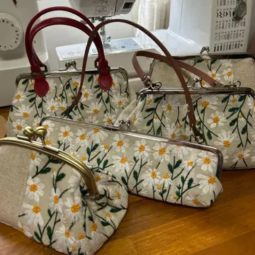 핸드메이드 가마구치 백과 파우치 5종 세트