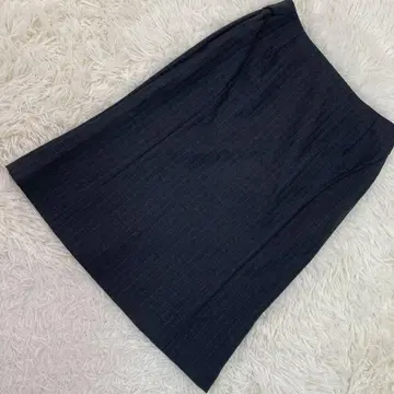 INDIVI 스트라이프 패턴 스커트 네이비 40 오피스 깔끔