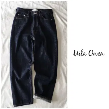 미라 오웬 [세탁 가능] 빈티지 워시 가공 데님 팬츠