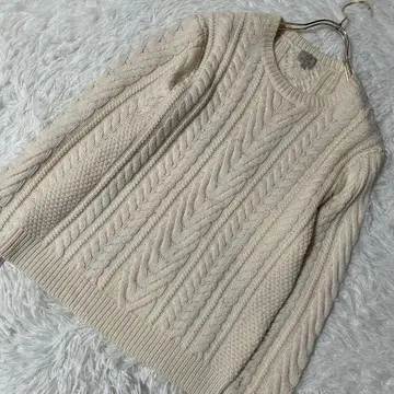 green label relaxing 케이블 니트 아이보리 L