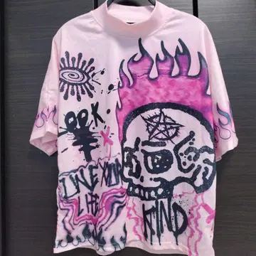 핑크 스컬 몬스터 T셔츠