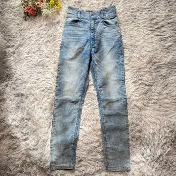 오즈모시스 코듀로이 팬츠 [ M ] 2 블루 데님풍 하이웨스트