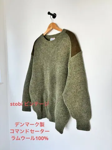 stobi 명령어 스웨터 덴마크제 울 밀리터리 북유럽 빈티지