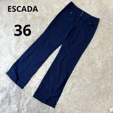 ESCADA 에스카다 실크린넨 팬츠 36 네이비