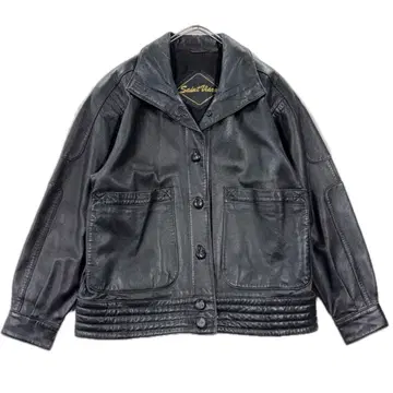 Saint Viara 양가죽 레더 자켓 블랙 짧은 기장 M 사이즈 상당