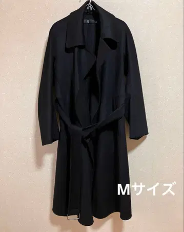 [ M 사이즈 ] 유니클로 +J 캐시미어 블렌드 랩 코트 블랙