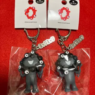 추가되었습니다 블랙 미야쿠미야쿠 플레이트 포함 키링 2세트