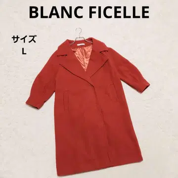블랑피셀 롱 코트 레드 L 캐주얼 깔끔함 안감 여성용
