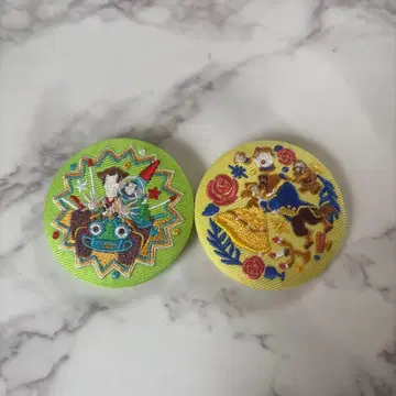 디즈니 자수 캔뱃지 2세트