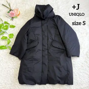 [ +J 유니클로 ] 새상품급 하이브리드 다운 코트 블랙 S 사이즈
