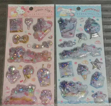 산리오 반짝반짝 캡슐씰 헬로키티 시나모롤