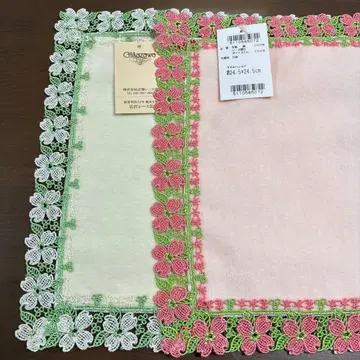 [ 미사용 새상품 ] 긴자와 레이스 타월 손수건 목련 2색 세트