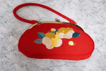 성인식 후리소데 동백 백 가방 미사용 새상품 택 포함