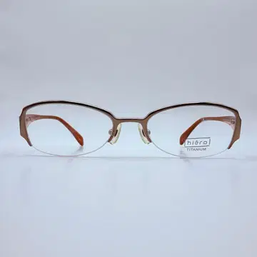 hiero 안경 프레임 하프림 베이지 사바에 일본제