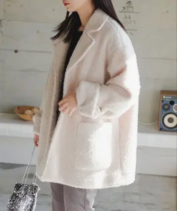 Kastane 부클레 미들 기장 코트