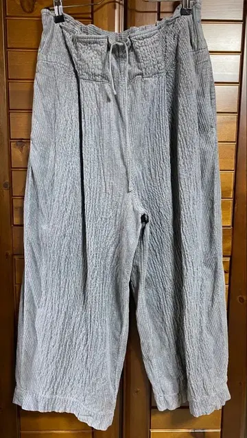 tumugu 그레이 와이드 팬츠