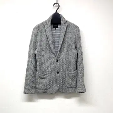 [디자인 웍스] 그레이 케이블 니트 테일러드 자켓 사이즈 L