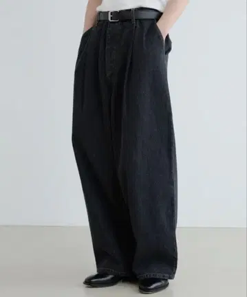 SINSS 와이드 벌룬 데님 S 네이비 시착만 한 상품