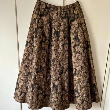 Diagram 플레어 스커트 브라운 블랙