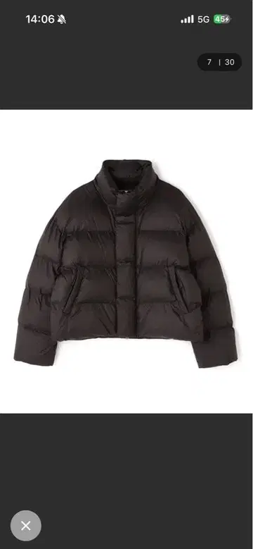 단케쉔 블랙 숏 다운 자켓