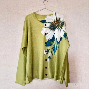 꽃무늬 프린트 가디건 L 사이즈