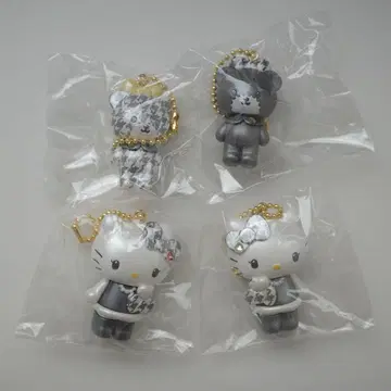 헬로키티 모노크롬 걸리시 시크릿 마스코트 참 4종 세트