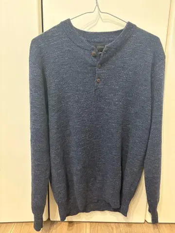J.Crew 다크 그레이 헨리넥 스웨터 S
