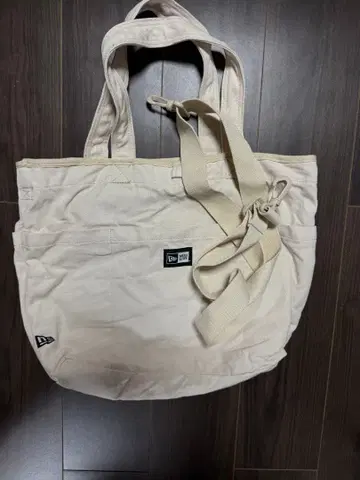 NEW ERA 코튼 토트백 크림