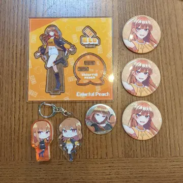 컬러풀 피치 에토 씨 아크릴 스탠드 캔 배지 키링